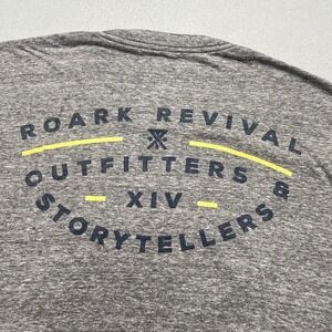 Roark Revival Mens Gray Outfitters & Storytellers Graphic T-Shirt Large L Gray